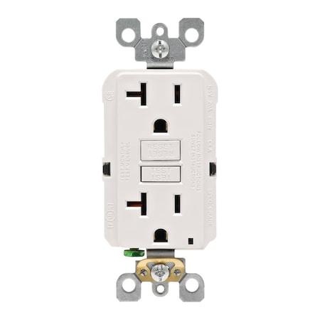 Leviton Leviton SmartlockPro 20 amps 125 V Duplex White GFCI Outlet 5-20R 1 pk GFNT2-0KW